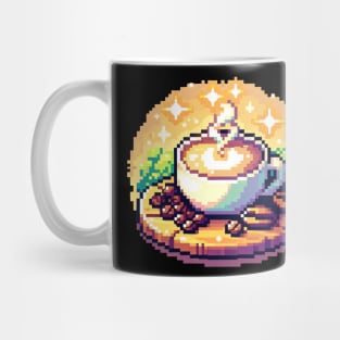 Coffee Art Vintage Pixel Retro Since Established Mug